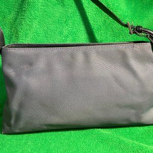 Coach Grey Nylon with Black Leather Trim Purse